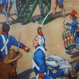 Ancienne affiche scolaire 2 faces: Les francais chassent le roi - La marseillaise