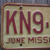 Ancienne plaque d'immatriculation americaine . Vintage USA