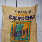 Ancien sac à pomme de terre americain, déco vintage USA