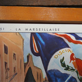 Ancienne affiche scolaire 2 faces: Les francais chassent le roi - La marseillaise
