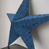 etoile de grange Amish zinc bleue grand modele