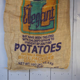 Ancien sac à pomme de terre americain, déco vintage USA