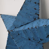large blue zinc Amish barn star