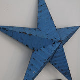 large blue zinc Amish barn star