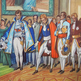 Ancienne affiche scolaire 2 faces: L'empereur Napoleon 1er - les vendéens se soumettent à Hoche