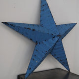 large blue zinc Amish barn star
