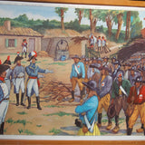 Ancienne affiche scolaire 2 faces: L'empereur Napoleon 1er - les vendéens se soumettent à Hoche