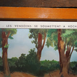 Ancienne affiche scolaire 2 faces: L'empereur Napoleon 1er - les vendéens se soumettent à Hoche