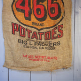 Ancien sac à pomme de terre americain, déco vintage USA