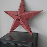 etoile de grange Amish zinc rose modele moyen