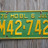 Vintage American license plate. USA