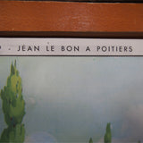 Ancienne affiche scolaire 2 faces: Jean le Bon à Poitiers - Une ruse de Duguesclin