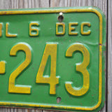 Ancienne plaque d'immatriculation americaine . Vintage USA