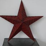 etoile de grange Amish zinc rouge modele moyen
