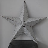 etoile de grange Amish zinc blanche grand modele