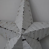 etoile de grange Amish zinc blanche grand modele