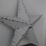 etoile de grange Amish zinc blanche grand modele