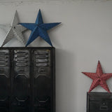 large blue zinc Amish barn star