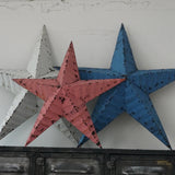 etoile de grange Amish zinc blanche grand modele