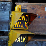 New York feu dont walk americain vintage USA jaune d'origine