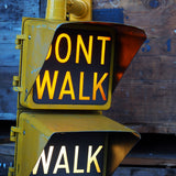 New York feu dont walk americain vintage USA jaune d'origine