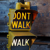New York feu dont walk americain vintage USA jaune d'origine