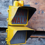 New York feu dont walk americain vintage USA jaune d'origine