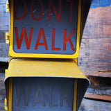 New York feu dont walk americain vintage USA jaune d'origine