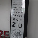 Ancien test d'acuité visuel d'ophtalmologiste et d'opticien, tableau Monoyer