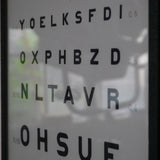 Ancien test d'acuité visuel d'ophtalmologiste et d'opticien, tableau Monoyer