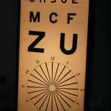 Ancien test d'acuité visuel d'ophtalmologiste et d'opticien, tableau Monoyer