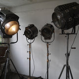 rare very large Cremer charcoal cinema projector with rack and pinion stand