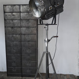 rare very large Cremer charcoal cinema projector with rack and pinion stand