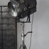 rare very large Cremer charcoal cinema projector with rack and pinion stand