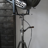 rare very large Cremer charcoal cinema projector with rack and pinion stand