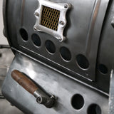 rare very large Cremer charcoal cinema projector with rack and pinion stand