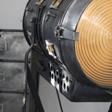 rare very large Cremer charcoal cinema projector with rack and pinion stand