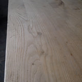 Table ou bureau metal industriel militaire plateau chene massif