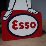 ESSO goutte d'huile ancienne Tole publicitaire année 1962