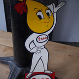 ESSO goutte d'huile ancienne Tole publicitaire année 1962