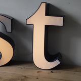 lampe veilleuse ancienne lettre d'enseigne lumineuse "" T ""