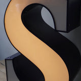 lampe veilleuse ancienne lettre d'enseigne lumineuse "" S ""