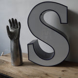 lampe veilleuse ancienne lettre d'enseigne lumineuse "" S ""