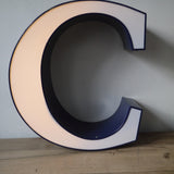 lampe veilleuse ancienne lettre d'enseigne lumineuse "" C ""