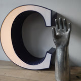 lampe veilleuse ancienne lettre d'enseigne lumineuse "" C ""