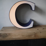 lampe veilleuse ancienne lettre d'enseigne lumineuse "" C ""