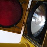 feu tricolore americain vintage USA jaune d'origine