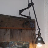Rare Lampe O.C. White Industrielle fixation murale applique