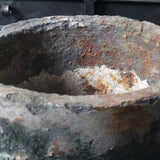Former large industrial foundry crucible, ideal planter
