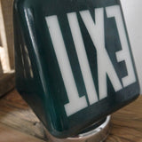 Exit Lampe USA opaline verte socle metal